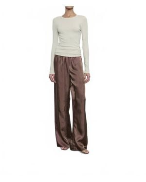 Enza Costa Fluid Twill Pant - Metallic