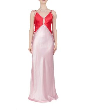 Anna October Terrin Satin Gown - Pink