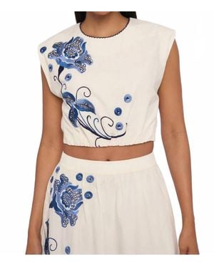 LOVE THE LABEL Cambrie Tank Top - Blue