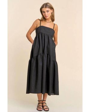 J.Nna Gloria Textured Dress - Black