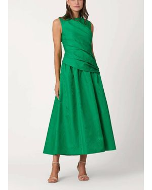 Shoshanna Gabrielle Midi Dress - Green