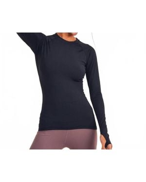 Mono B Cool Touch Raglan Mesh Sleeve Top - Blue