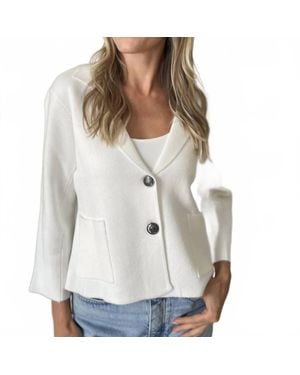 Six Fifty Louisa Knit Blazer - White