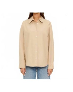 Michael Stars Carson Button Down Shirt - Natural