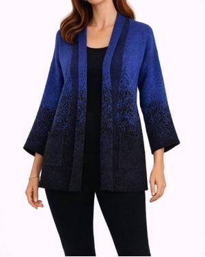 J'Envie/Eli Salzburg Ombre Coat - Blue
