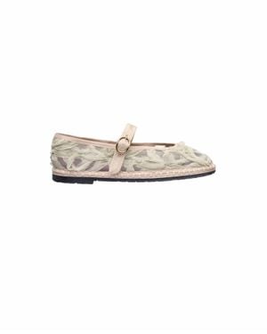 Flabelus Pierre Lace Mary Jane Shoes - White