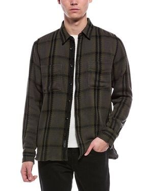 Rag & Bone Twill Plaid Shirt - Black