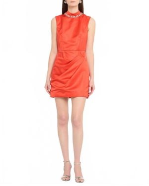 Saloni Flora Short Dress - Red