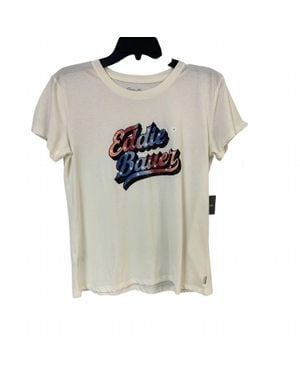 Eddie Bauer Gradient Logo Graphic Tee Shirt - Gray