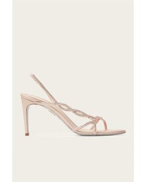 Rene Caovilla Braid 80 Sandal - Natural