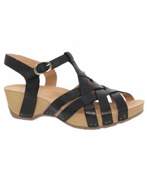 Dansko Tinley Milled Burnished Sandal - Blue
