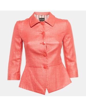 Emporio Armani Basket Weave Jacket - Pink