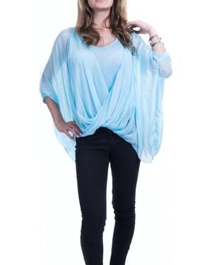 Gigi Moda Atila Scoop Neck Blouse - Blue