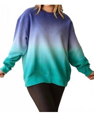 MOON RYDER Ombre Corded Sweatshirt - Blue