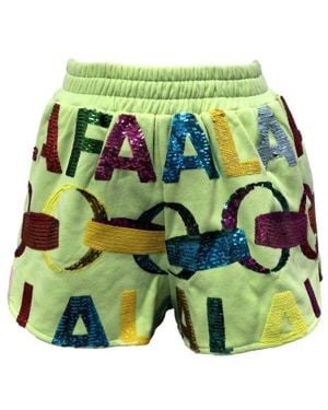 Queen Of Sparkles Falala With Garland Shorts - Green