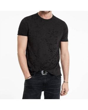 John Varvatos Eden Burnout Crewneck Tee - Black