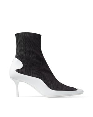 Jimmy Choo X Marine Serre Moire Ankle Boots, Brand Size 35 Us - Black