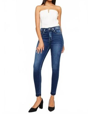 Kancan High Rise Ankle Skinny Jeans - Blue