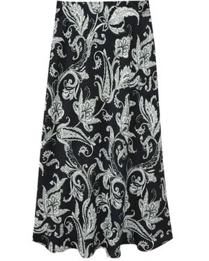Karen Kane Bias Midi Cut Skirt - Black