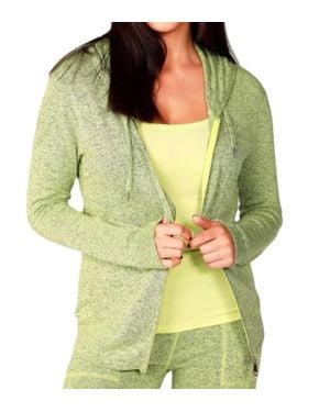 French Kyss Melange Zip Hoodie - Green