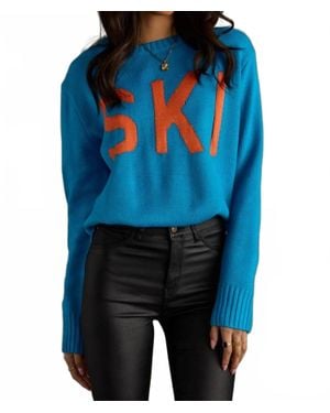 Panache Hit The Slopes Ski Sweater - Blue