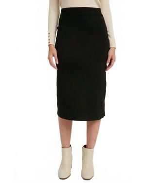 Bluivy H Line Midi Sweater Skirt - Black