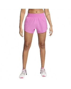 Nike One Dri-Fit 3In Brief Lined Athletic Running Shorts - Pink