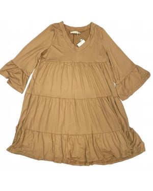 Ninexis Tiered Mini Dress - Metallic