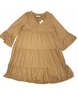 Ninexis Tiered Mini Dress - Metallic