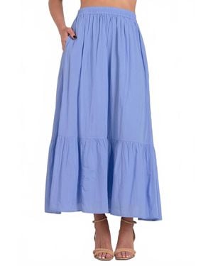 Elan Vera Midi Skirt - Blue
