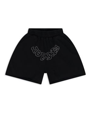 Sp5der Og Logo Embroidered Sweatshorts - Black