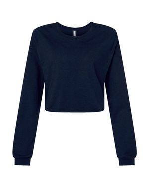 Bella Canvas Fwd Fashion Crop Long Sleeve Tee - Blue