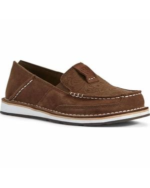 Ariat Cruiser Floral Embossed Slip On Shoe - Brown