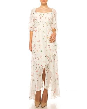 Maison Tara Smocked Waist Midi Dress - Natural