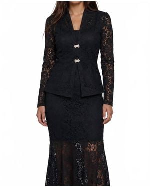 Akalia Valentina Lace Blazer - Black
