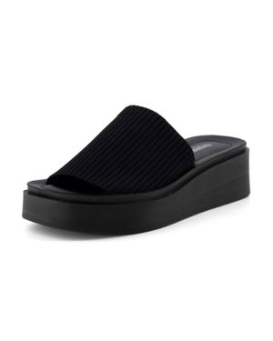 Cushionaire Pim Wedge Chunky Sandal - Black