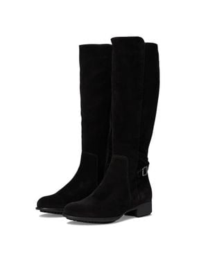 La Canadienne Sal Boots Leather Buckled Strap Knee-High Rhs7001 - Black