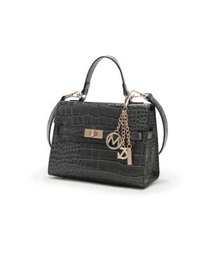 MKF Naomi Vegan Crocodile Leather Satchel By Mia K - Black