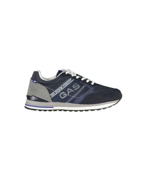 Gas Blue Polyurethane Mens Sneaker