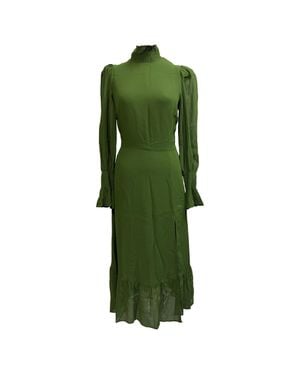 Reformation Galena High Neck Midi Dress - Green