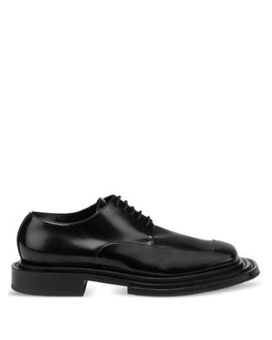 Moschino Lace-Up Flat Shoes In Polished Black Silk - NWT MOSCHINO Lace-ups - nero/black - Zalando.co.uk main image 2