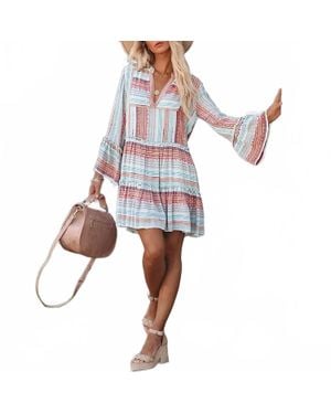 Mccolin Long Sleeve Terra Dress - White