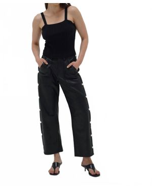 LNA Simone Barrel Leg Pant - Black