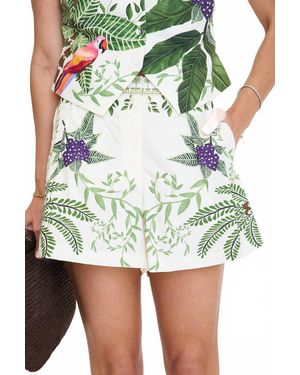 Aylaya Audrey High Waisted Shorts - Green