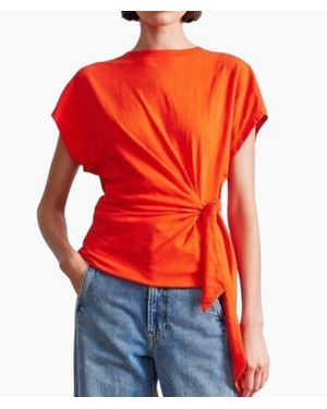 Apiece Apart Nina Cinched Top - Red