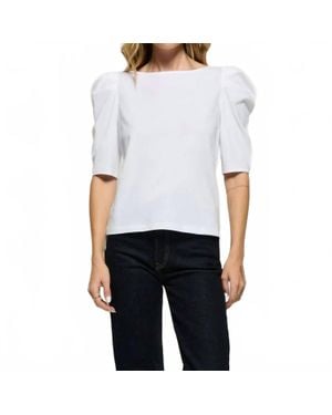 Nation Ltd Emery Boat Neck Top - White