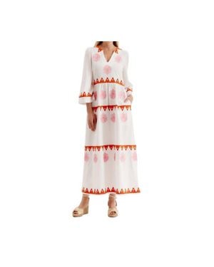 tyler boe Lana Cotton Embroidered Maxi - White