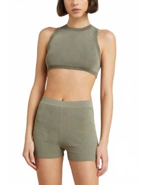 Bec & Bridge Tilly Knit Crop Top - Green