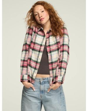 Lucky Brand Plaid Button Down Shirt - Gray