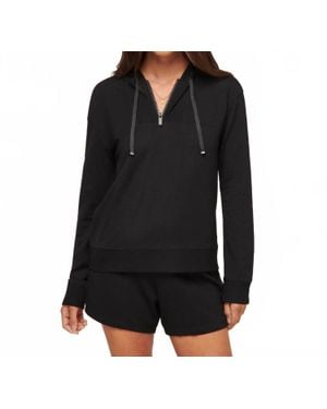 Travis Mathew Friday Ponte Half Zip Hoodie - Black